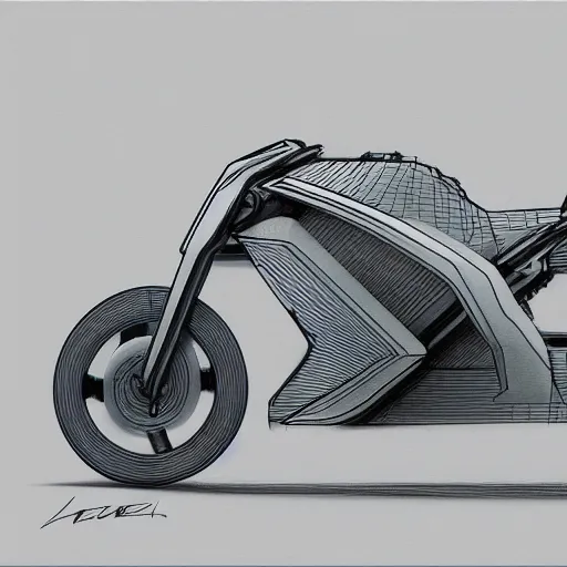 Image similar to drawing of next Gen prototype concept motorcycle, Japanese engineering, blade runner style, 3d, photorealism