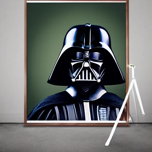 Prompt: photo portrait of Darth Vader by Annie Leibowitz photorealistic