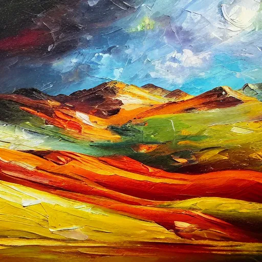 Image similar to Landscapes: The Joy Of Life, expressive oil painting, evokes feelings of joy, 4k detail