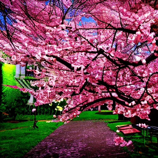 Prompt: photo of a sakura tree, high detail, cinematic, realistic, 8 k, beautiful