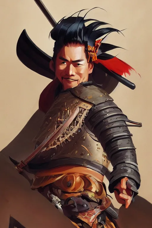 Image similar to portrait of a legendary Samurai , official fanart behance hd artstation by Jesper Ejsing, by RHADS and Makoto Shinkai and Lois van baarle and ilya kuvshinov and rossdraws