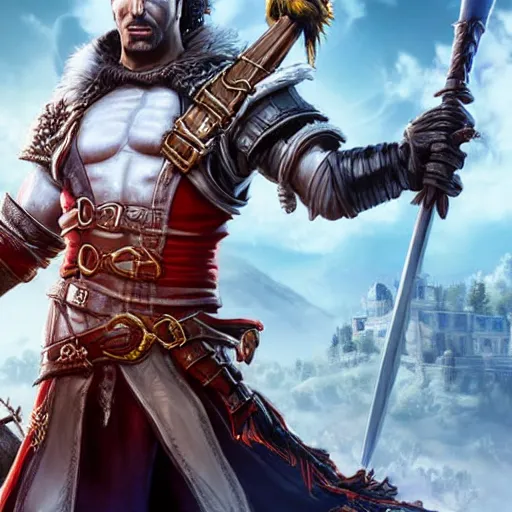 Image similar to divinity original sin 2 movie poster, high detail