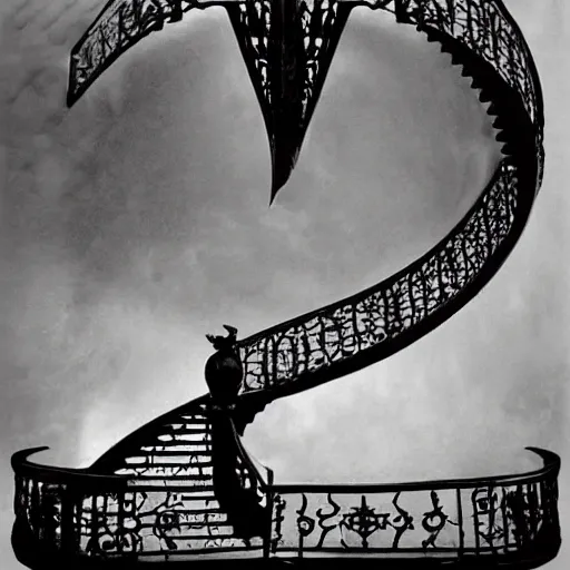 Prompt: infinite staircase by dali