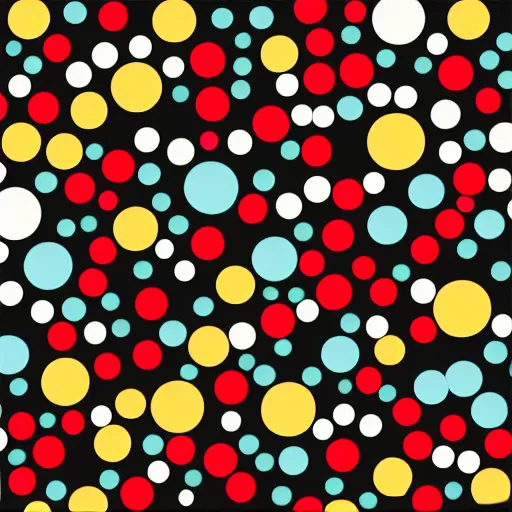 Image similar to repeatable party tablecloth texture, colored dots