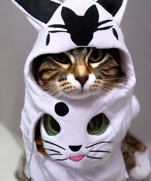 Image similar to a cat wearing a kigurumi