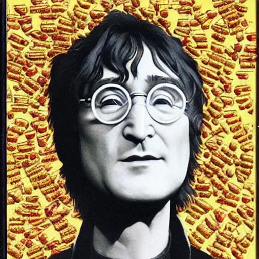 Prompt: John Lennon made of honey