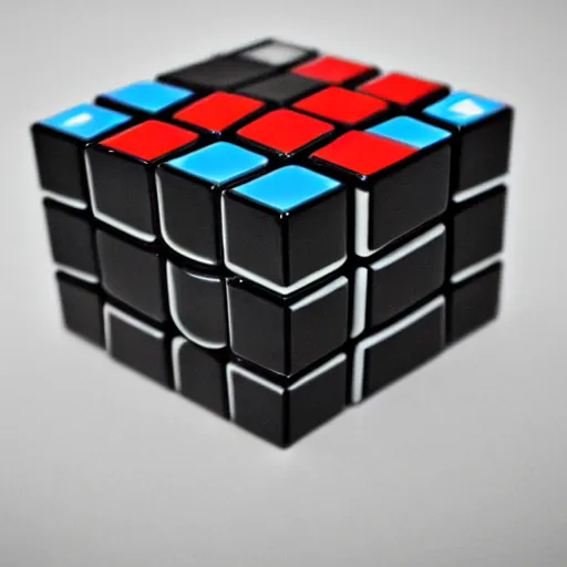 Image similar to a rubix cube made of fire