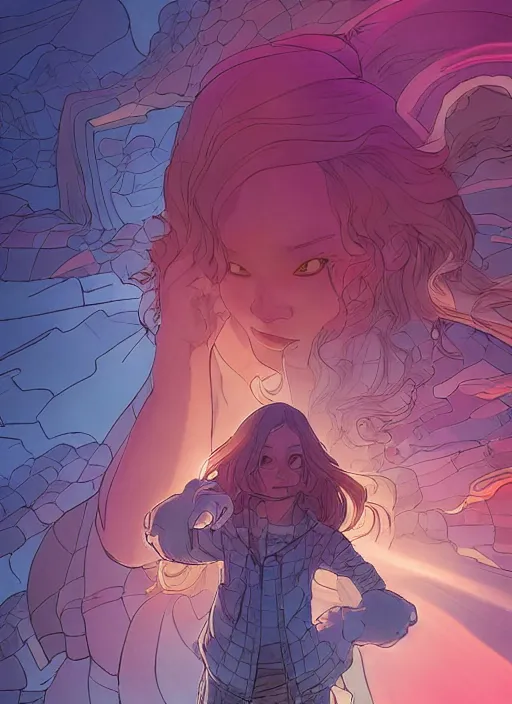 Image similar to portrait of jeon so min, falling in love, glowing with heart aura. sharp focus, cinematic pose, cinematic lighting, unreal engine render. art by josan gonzales and moebius and deathburger.