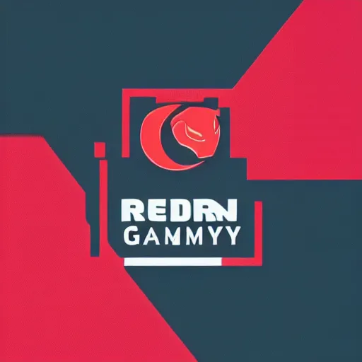 Image similar to modern logo for a game company. red