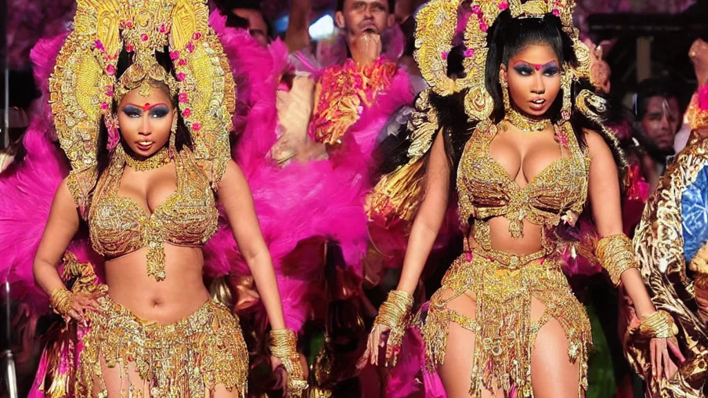 Image similar to nicki minaj dressed as a hindu goddess, stunning