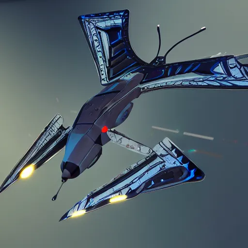 Prompt: a cybernetic butterfly mixed with a jet fighter, highly detailed, super realistic, unreal engine, 8 k