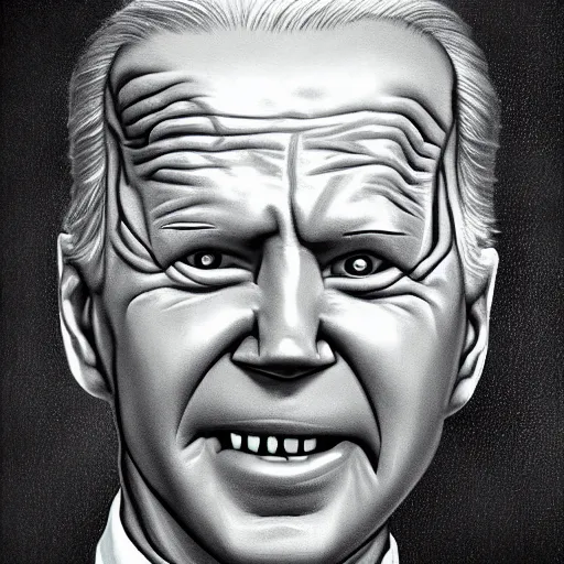 Image similar to portrait of joe biden or golum by greg ruthkowski