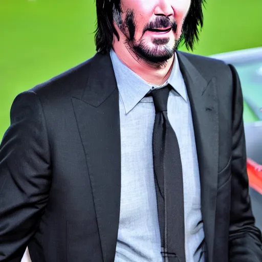 Prompt: keanu reeves tilling a field