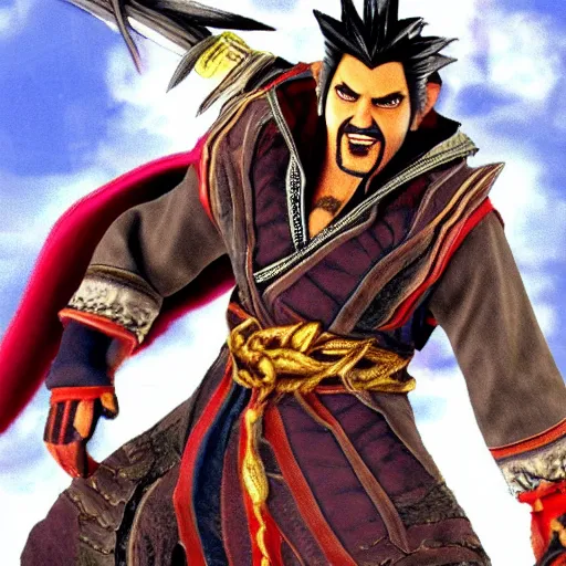 Image similar to Auron from FFX played by Danny Devito