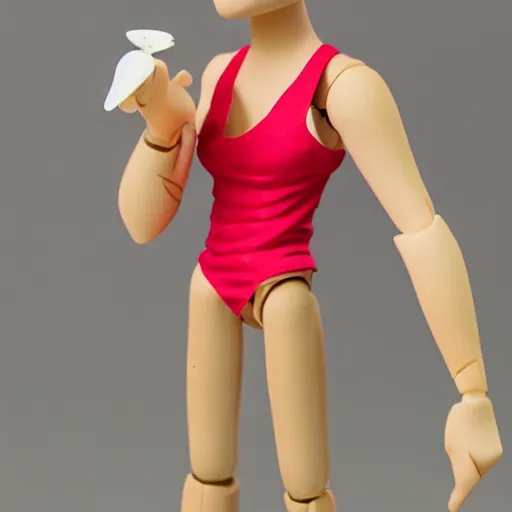 Prompt: rose ayling - ellis, stop motion action vinyl figure, plastic, toy