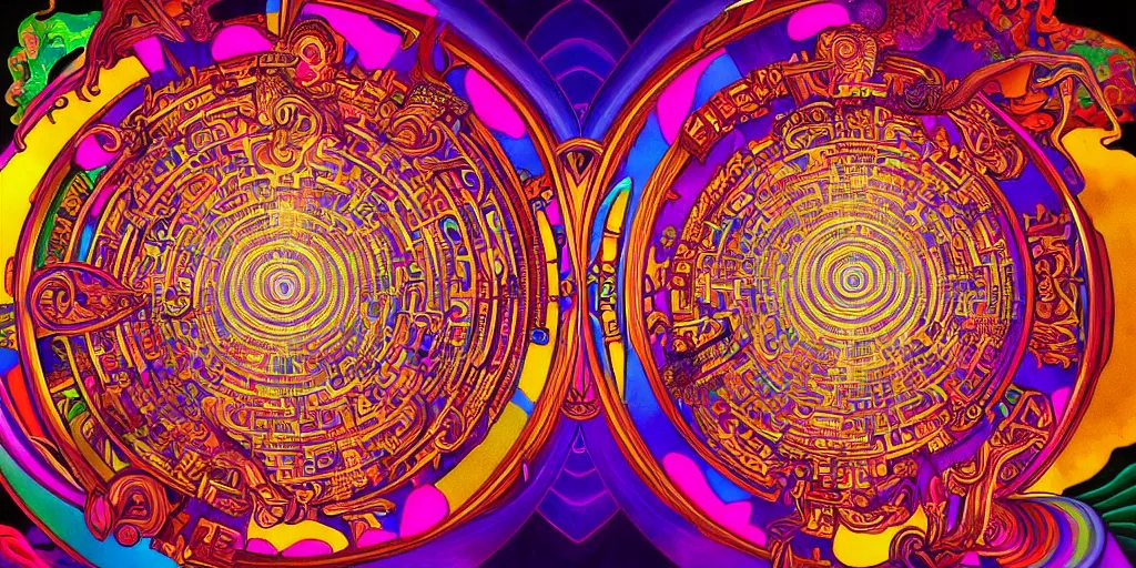 Prompt: An extremely psychedelic abstract illustration of an all seeing eye shaped labyrinth maze , colorful, surreal, dramatic lighting, magic mushrooms, psilocybin, LSD, detailed, intricate, elegant, highly detailed, digital painting, artstation, concept art, smooth, sharp focus, illustration, art by Krenz Cushart and Artem Demura and alphonse mucha, unreal engine 5 render, 8k