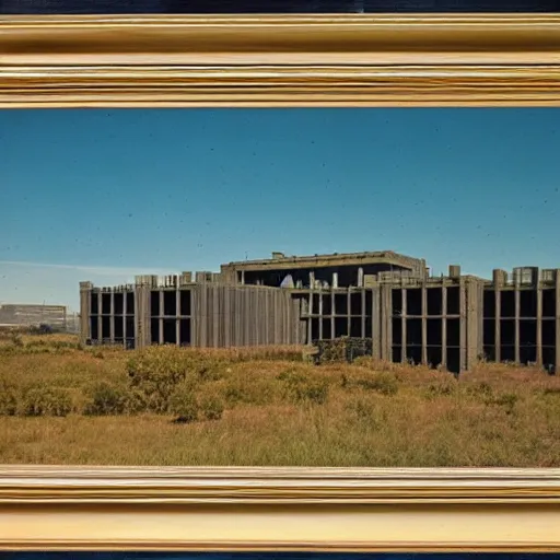 Image similar to painting of a scifi ancient civilzation victorian, brutalist architecture, william eggleston