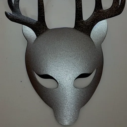 Prompt: forest deer silhouette mask