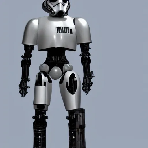 Image similar to robot cop in star wars ( highly detailed )