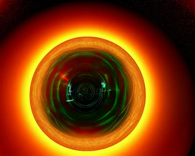 Image similar to realistic long textured magnetosphere, vortex, large array ornate, cinematic light shadows, refractions, insanely detailed, fisheye lens