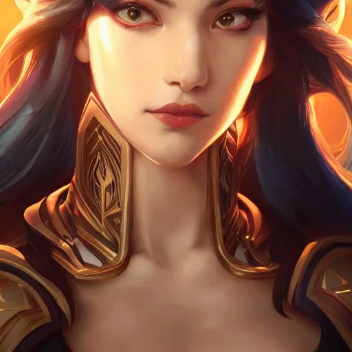 Image similar to perfectly - centered - portrait of irelia from league of legends, intricate, highly detailed, digital painting, artstation, concept art, smooth, sharp focus, illustration, unreal engine 5, 8 k, art by artgerm and greg rutkowski and alphonse mucha