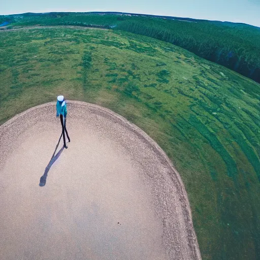 Image similar to drone image of the tallest person ever