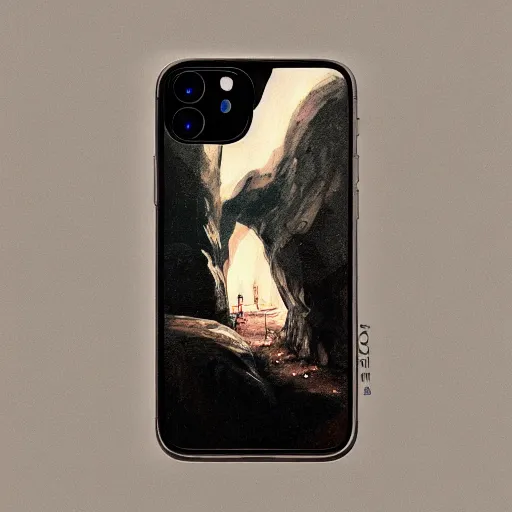 Image similar to cave paiting of an iPhone