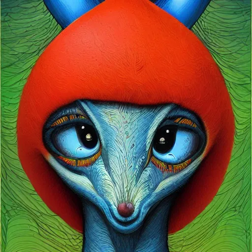 Prompt: a dik dik monster in a shed colorful, digital art, fantasy, magic, trending on artstation, ultra detailed, professional illustration by Basil Gogos