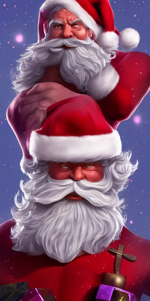 Image similar to Santa Claus is Thanos, hyperdetailed, artstation, cgsociety, 8k