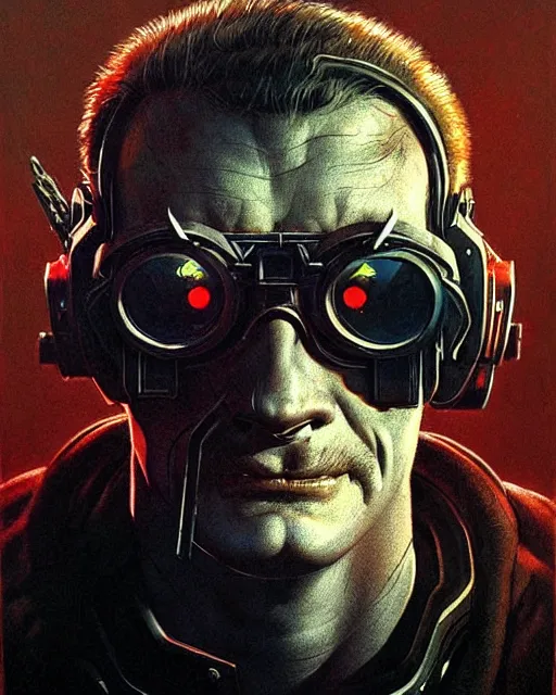 Prompt: soldier 7 6 from overwatch, character portrait, portrait, close up, concept art, intricate details, highly detailed, horror poster, horror, vintage horror art, realistic, terrifying, in the style of michael whelan, beksinski, and gustave dore