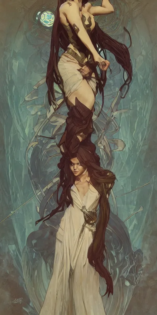 Image similar to soul stealer, game concept by Artgerm and greg rutkowski and alphonse mucha