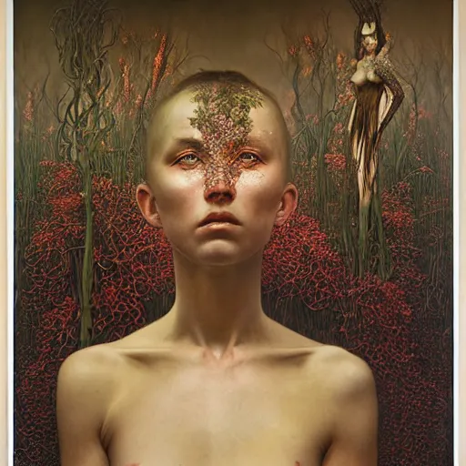 Image similar to by zdzisław beksinski, iris van herpen, raymond swanland and alphonse mucha. highly detailed, hyper - real, beautiful