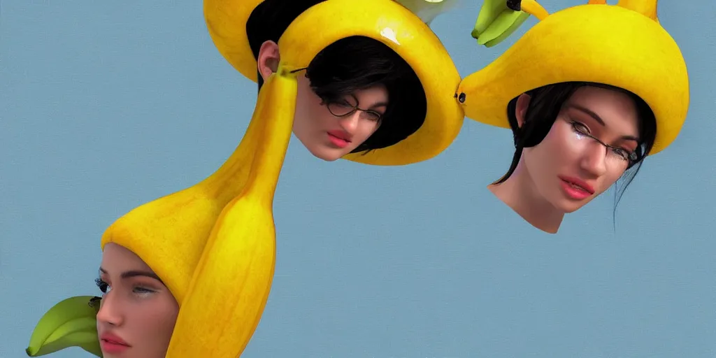 Image similar to banana hat in outer space, breathtaking realistic, photorealistic in the style of realism