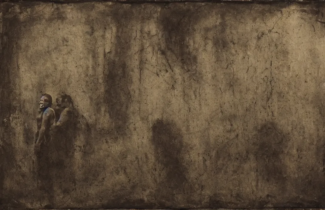 Image similar to vestiges of the world intact flawless ambrotype from 4 k criterion collection remastered cinematography gory horror film, ominous lighting, evil theme wow photo realistic postprocessing forms exist in three dimensions, with height, width, and depth. the space in the painting extends to incorporate the actual space in which we the spectators stand fusing the pictorial and real world wet crime scene by giovanni paolo panini