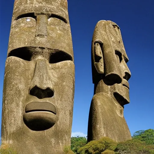 Prompt: Moai Statue in Naruto