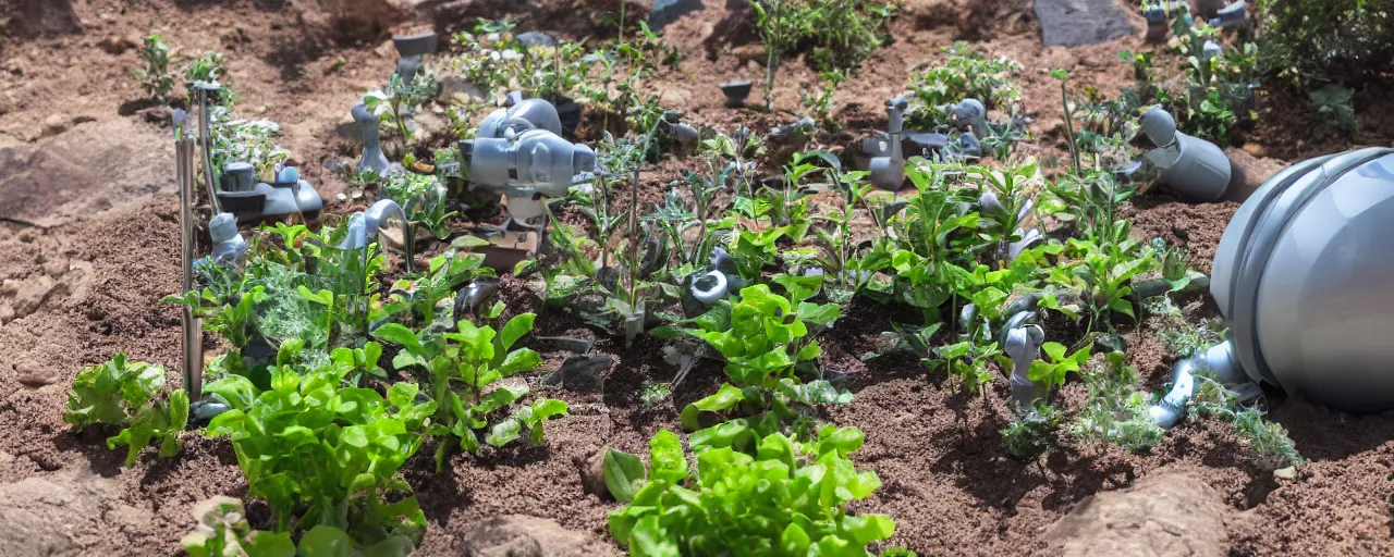 Image similar to water collection system at desert terraformation project, venus project, with snail-shaped biomimetic architecture, mini amphitheatre, mini lake, vertical vegetable gardens, robotic drones, XF IQ4, 150MP, 50mm, F1.4, ISO 200, 1/160s, natural light