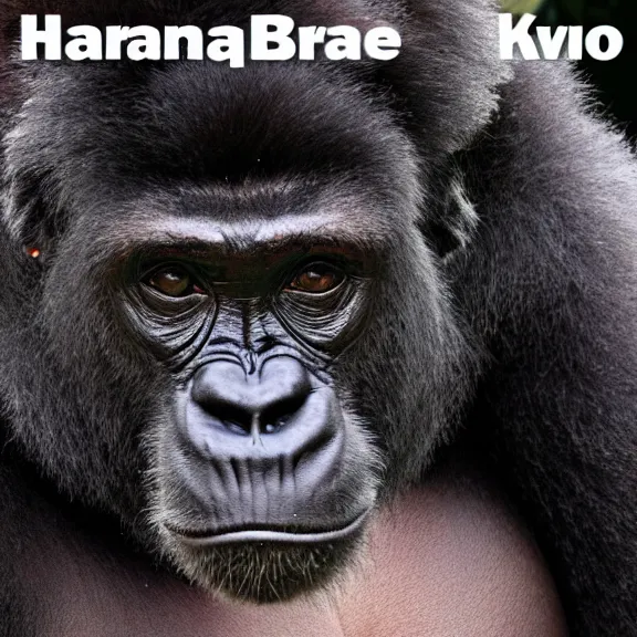 Prompt: harambe, album cover art