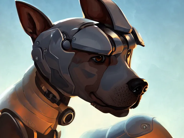 Prompt: cyborg dog, art by adrien roose, furaffinity, extremely detailed, digital painting, concept art, smooth, sharp focus, illustration, trending