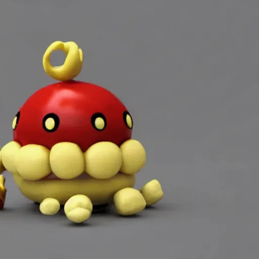 Prompt: 3 d render of a popcorn based pokemon, funny, cute