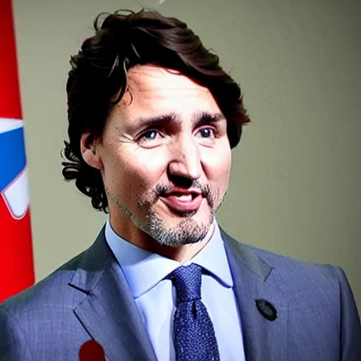 Image similar to justin trudeau as a fancy sock puppet