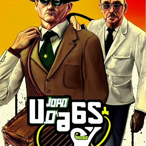 Image similar to James Joyce GTA V cover art