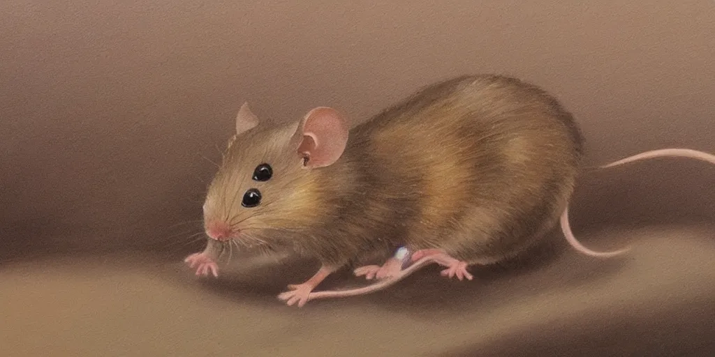 Image similar to detailed painting of a mouse thinking