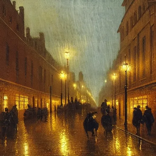 victorian london street night