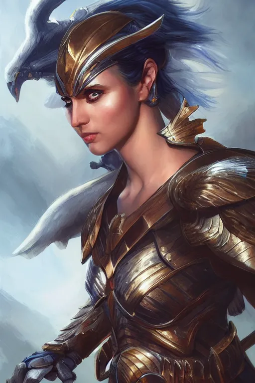 Image similar to amazon valkyrie athena, d & d, fantasy, portrait, highly detailed, headshot, digital painting, trending on artstation, concept art, sharp focus, illustration, art by artgerm and greg rutkowski and magali villeneuve