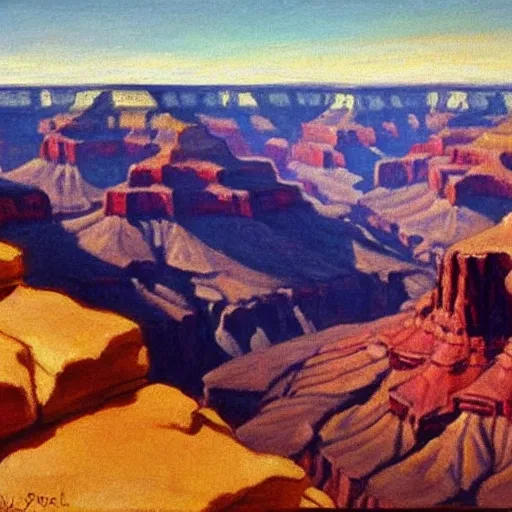 Image similar to Grand Canyon scene by Hopper. FROG! FROG! FROG! FROG!