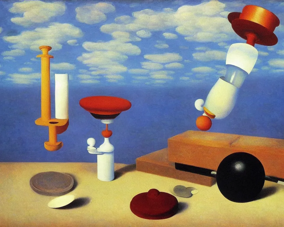 Prompt: achingly beautiful painting of a gravity bong by rene magritte, monet, and turner. whimsical.