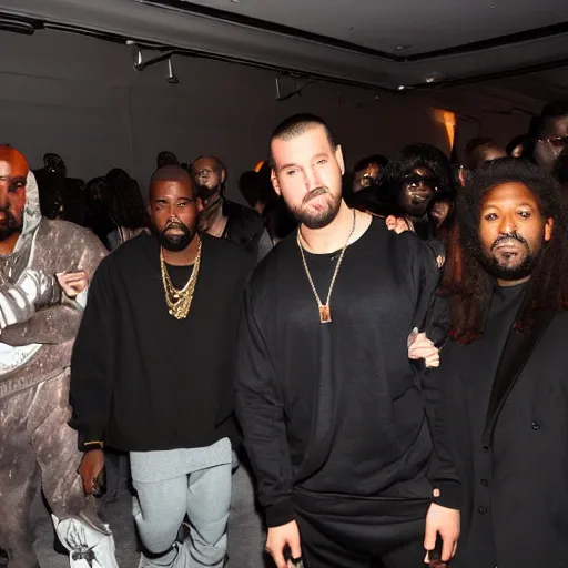 Prompt: donda album listening party event by kanye