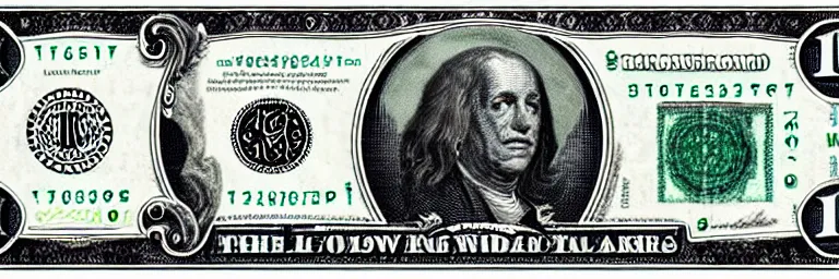 Image similar to lovecraftian dollar bill.