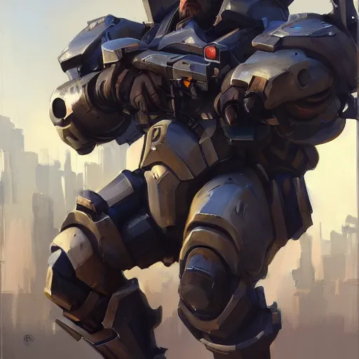 Image similar to greg manchess portrait painting of fully armored punisher as overwatch character, medium shot, asymmetrical, profile picture, organic painting, sunny day, matte painting, bold shapes, hard edges, street art, trending on artstation, by huang guangjian and gil elvgren and sachin teng