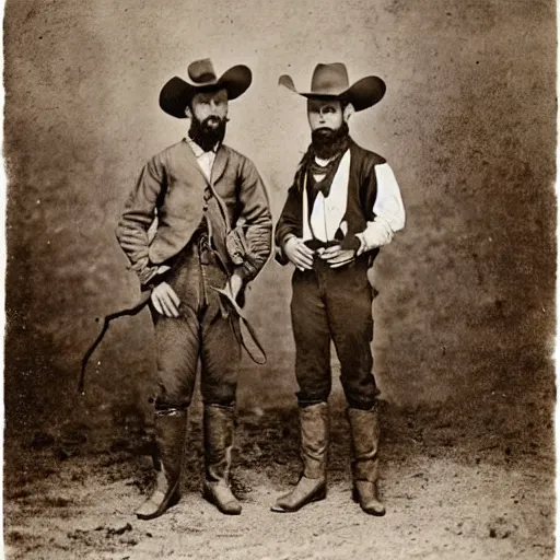 Image similar to kangaroo and wallaby dressed as cowboys, small town, 1 8 6 0 s, photo